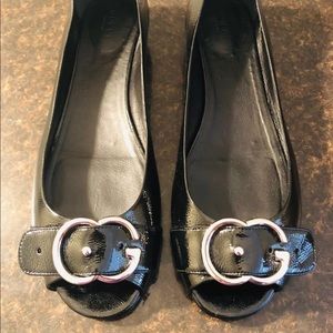 💯💯💯 GUCCI Salandia peep toe flats **AUTHENTIC**